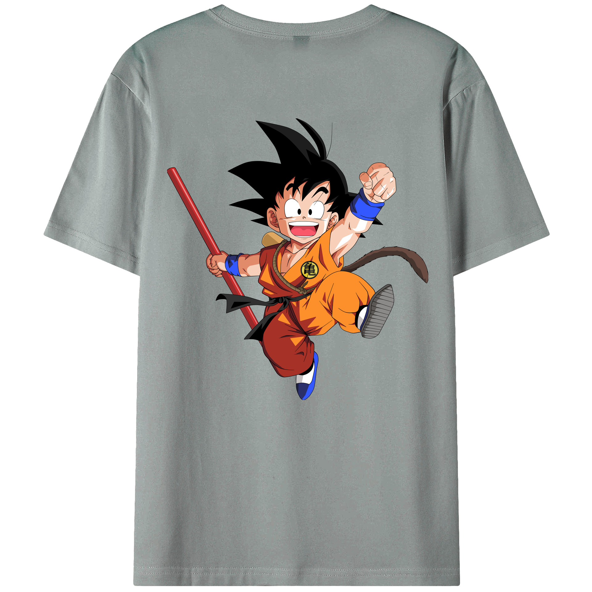 （画像用） ドラゴンボール 孫悟空（そん ごくう）Son Goku カカロット DRAGON BALL Kakarotto 綿100％ メンズ半袖Tシャツ（バックプリント） 通気性